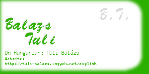 balazs tuli business card